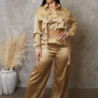 The It Girl Pant Set - Gold