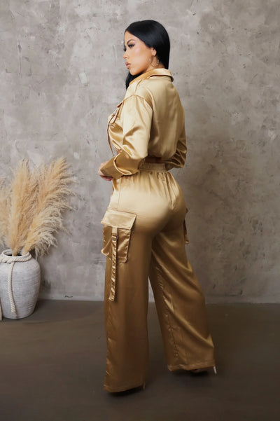 The It Girl Pant Set - Gold