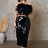 Crazy About You Skirt Set - Black