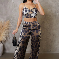 Not A Game Pant Set - Brown