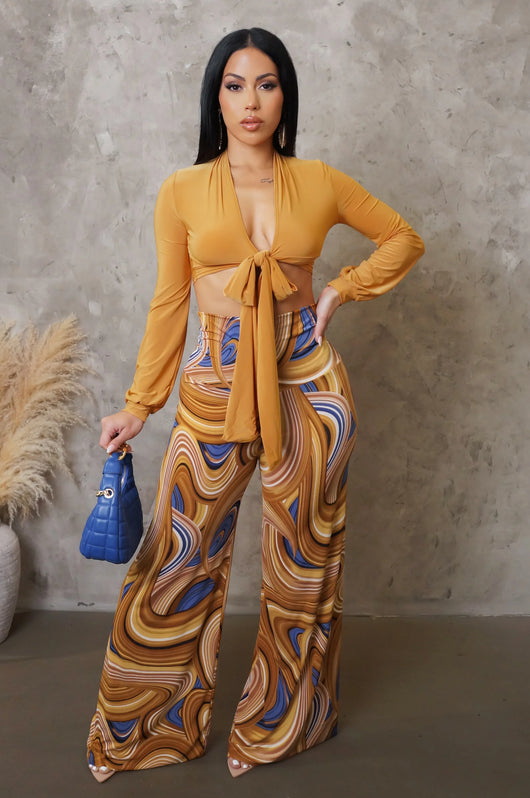 Dream Of Me Pant Set - Yellow