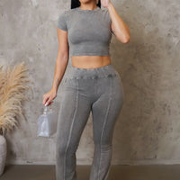 Caught Up Pant Set - Grey