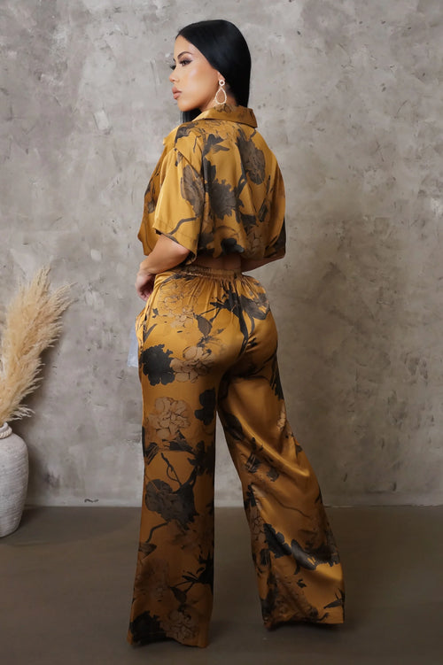 On Top Pant Set - Yellow