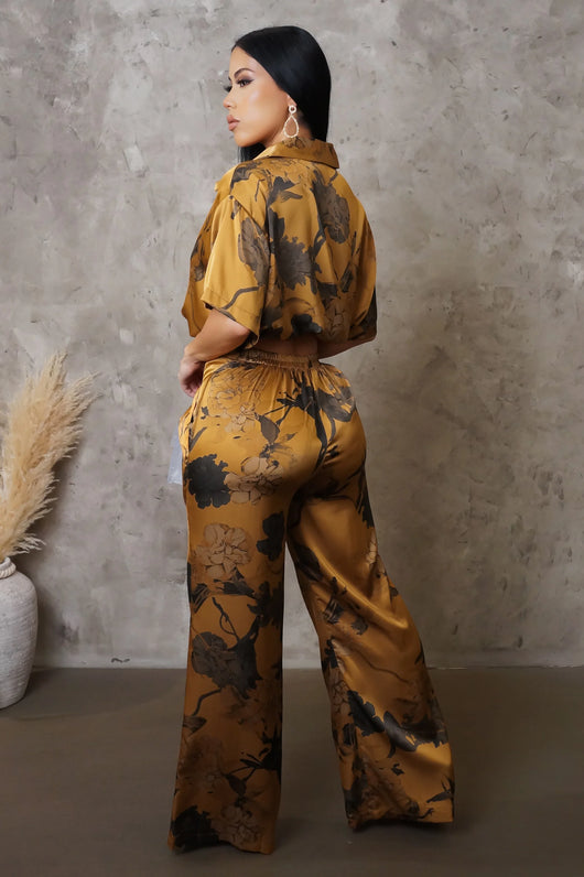 On Top Pant Set - Yellow