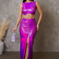 Get Away Skirt Set - Fuchsia