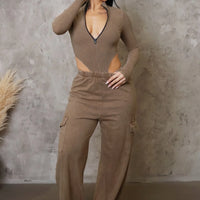 No Limits Pant Set - Taupe