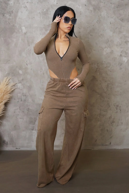 No Limits Pant Set - Taupe