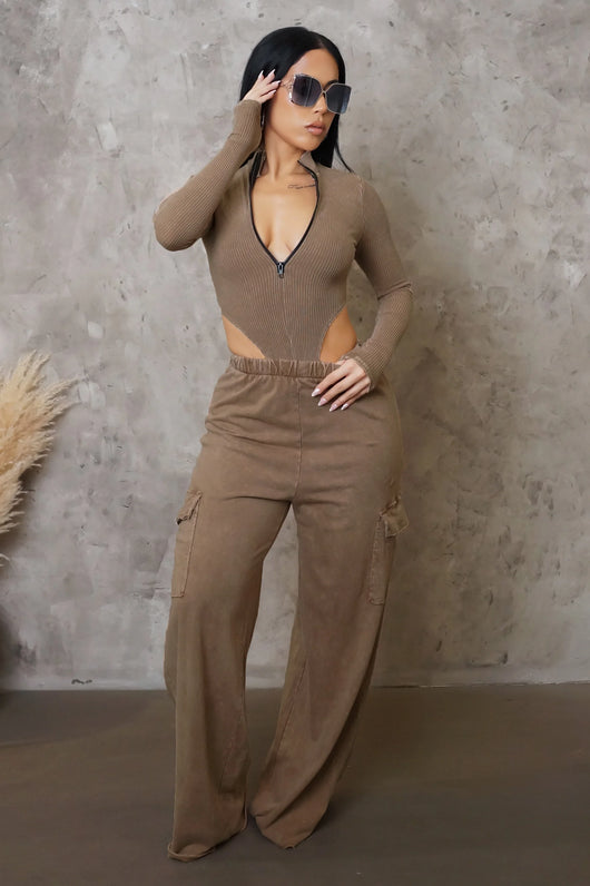 No Limits Pant Set - Taupe