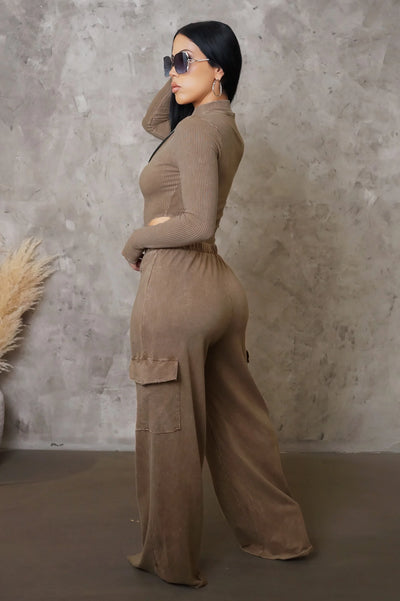 No Limits Pant Set - Taupe