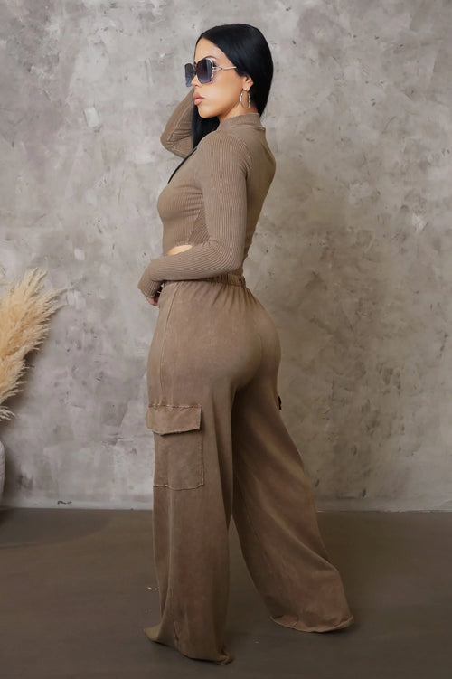 No Limits Pant Set - Taupe