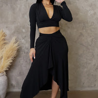 Night Out Skirt Set - Black