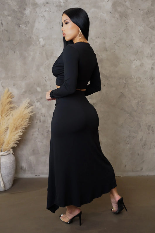 Night Out Skirt Set - Black