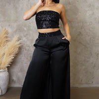 Shine On Me Pant Set - Black