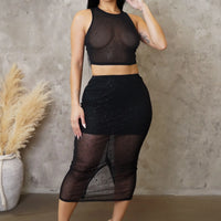 Did It Again Skirt Set - Black