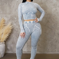 Play By Play Pant Set - Grey