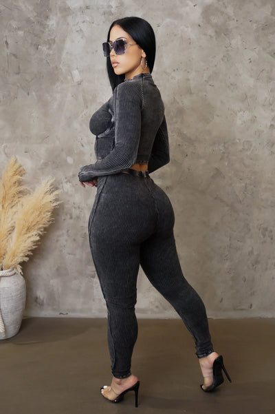 Pay By Play Pant Set - Black