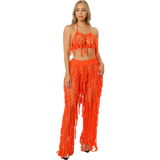 Call Me Again Fringe Pant Set