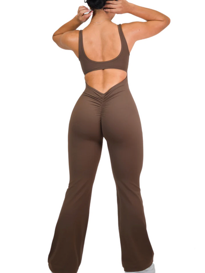 Get Snatched - Flare Scrunch Jumpsuit