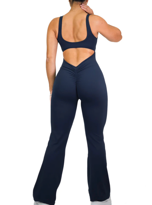 Get Snatched - Flare Scrunch Jumpsuit