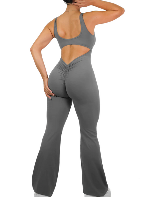 Get Snatched - Flare Scrunch Jumpsuit