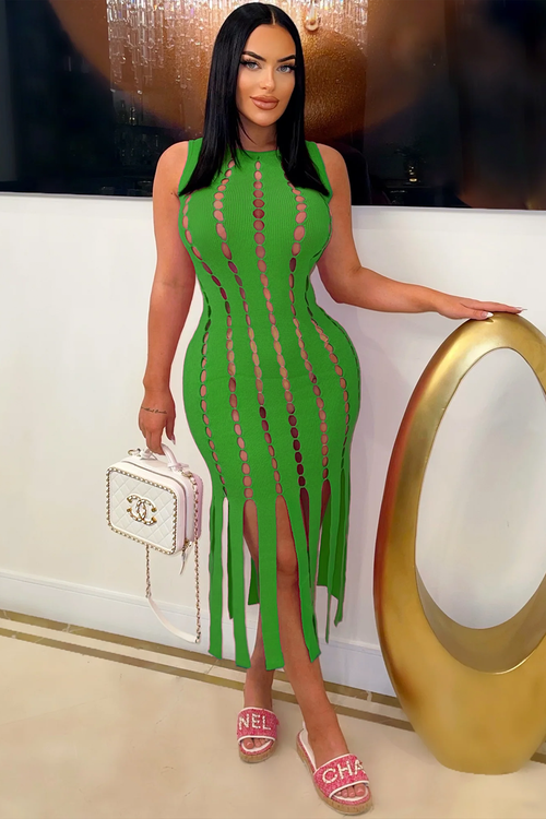 In My Moment Midi Dress - Green