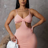 Low-Key Mini Dress - Peach