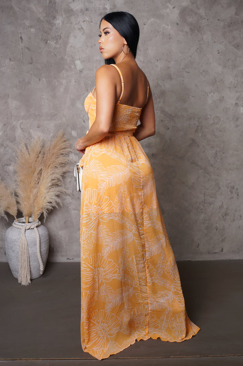 Flared Out Romper - Orange