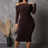 Move On Midi Dress - Brown