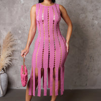 In My Moment Midi Dress - Pink