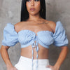 Kaliyah Crop Top - Baby Blue