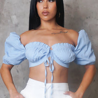 Kaliyah Crop Top - Baby Blue