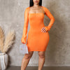 From The Start Mini Dress - Orange