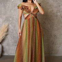 On My Own Maxi Dress - Brown