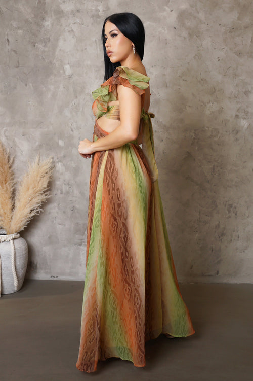 On My Own Maxi Dress - Brown