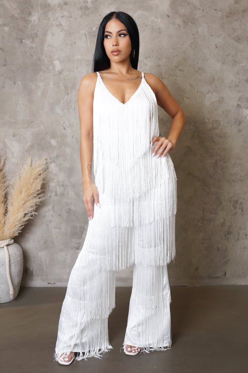 Got a Crush Jumpsuit - White