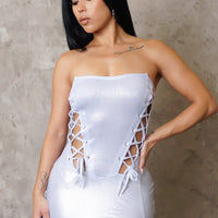 Easy To Have Mini Dress  - Silver