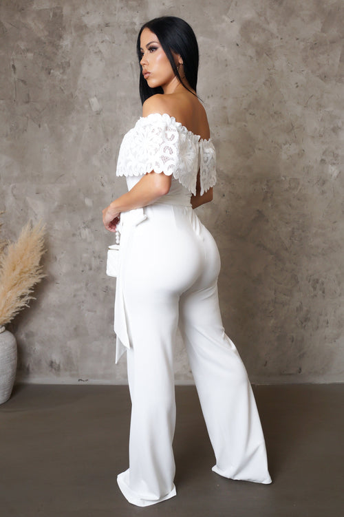 Little Bit Of Love Jumpsuit - White