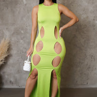 Effortless Maxi Dress - Lime