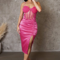 Lust Midi Dress - Pink