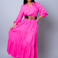 Keep It Cash Maxi Dress - Bubble Gum