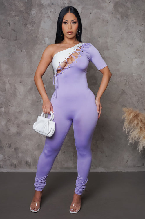 Girls Like Me Jumpsuit - Lavender