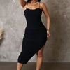 Count On Me Midi Dress - Black