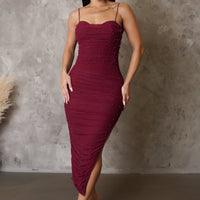Count On Me Midi Dress - Red