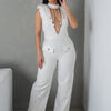 Down To Business Jumpsuit - White