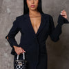 Giving A Chance Mini Dress - Black