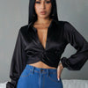 Doing It For Me Crop Top - Black