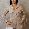 Blissfully Swayed Romper - Taupe
