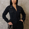 Blissfully Swayed Romper - Black