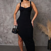 Falling For You Midi Dress - Black