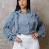 Cute Little Thing Blouse  - Blue